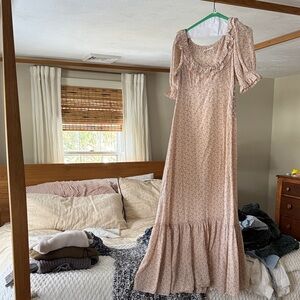 Doen Pink Floral Maxi Dress